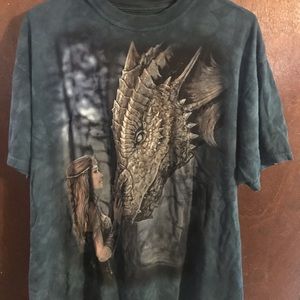The mountain tie dye dragon shirt